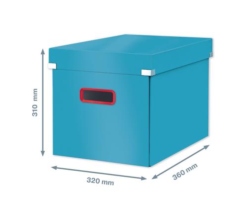 Pahvilaatikko kannella 320x310x360mm LEITZ Cozy Click & Store sininen