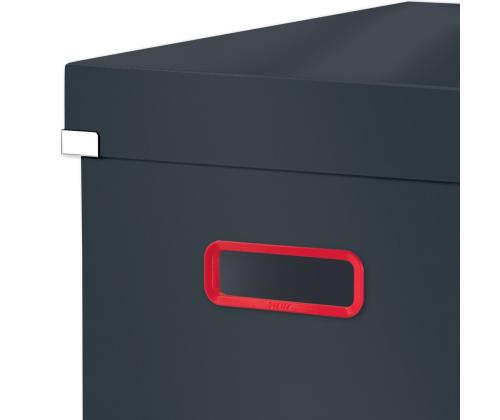 Pahvilaatikko kannella 320x310x360mm LEITZ Cozy Click & Store tummanharmaa