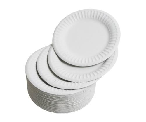 Pahvilautanen 15 cm valkoinen 100 kpl pakkauksessa