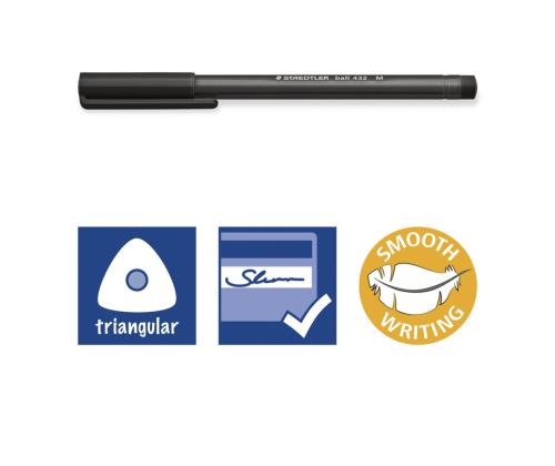 Kuulakärkikynä korkilla STAEDTLER 4320 F/0.7mm musta