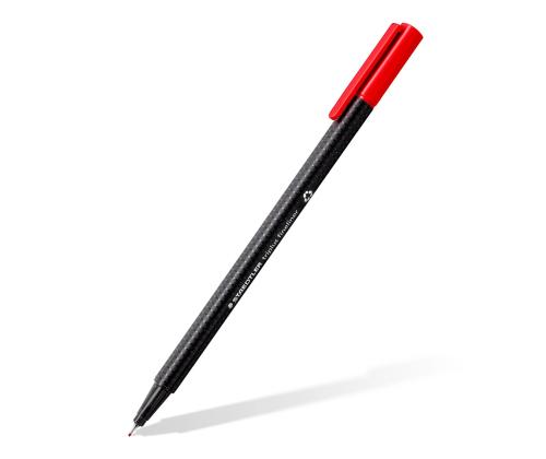 Kuulakärkikynä korkilla STAEDTLER triplus® fineliner 334 0.3mm 4-värinen setti