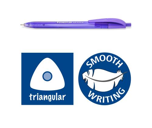 Ручка шариковая механическая STAEDTLER 4230 M/1.0mm фиолетовая