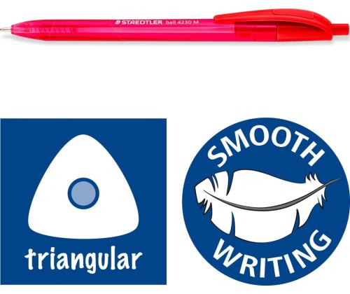 Kuulakynä Staedtler 4230 M punanen