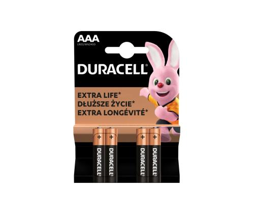 Paristot AAA DURACELL 1,5V, 4 kpl