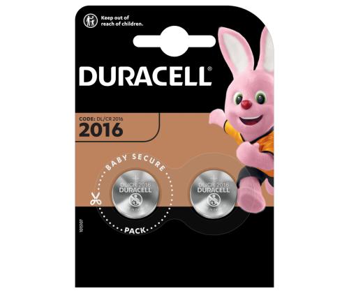 Paristot CR2016 DURACELL 2kpl (tabletti)