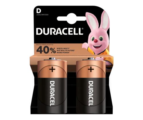Paristot LR20/D DURACELL 2 kpl