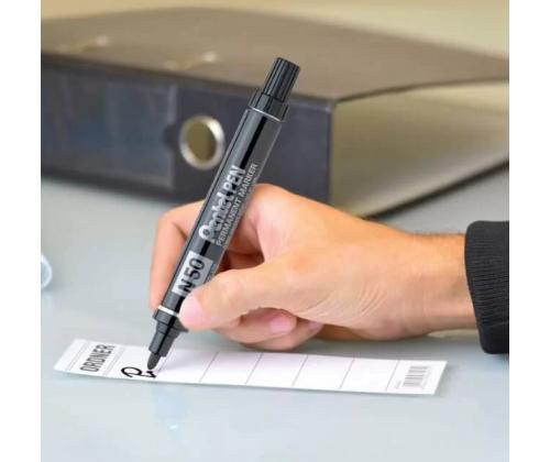 Pysyvä tussi PENTEL N50 kartiomaisella kärjellä ja metallirungolla, vihreä