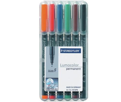 Piirtoheitinkynä Staedtler Lumocolor 318 F 6v permanent