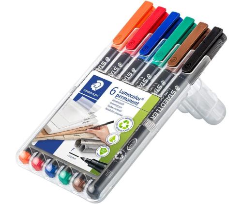 Piirtoheitinkynä Staedtler Lumocolor 318 F 6v permanent