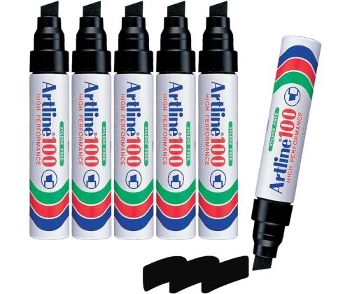 Kestomerkki ARTLINE 100 7,5-12mm leikatulla kärjellä musta