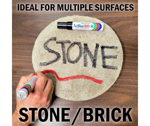 Kestomerkki ARTLINE 100 7,5-12mm leikatulla kärjellä musta