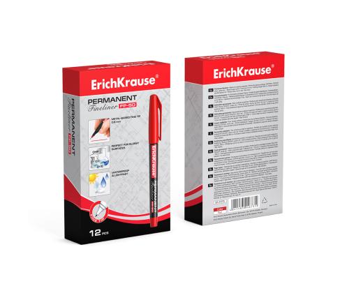 Pysyvä merkki ERICH KRAUSE FP-50 (F) 0,7mm punainen