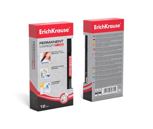 Pysyvä tussi ERICH KRAUSE P-100 0.5-2.0mm musta