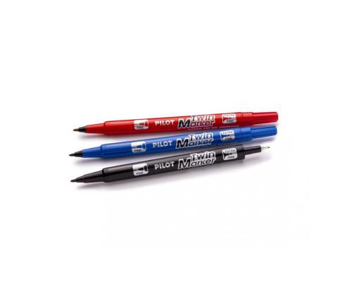 Pysyvä tussi kahdella päällä PILOT BeGreen Twin 0,5-2,0 mm musta