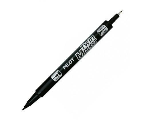 Pysyvä tussi kahdella päällä PILOT BeGreen Twin 0,5-2,0 mm musta