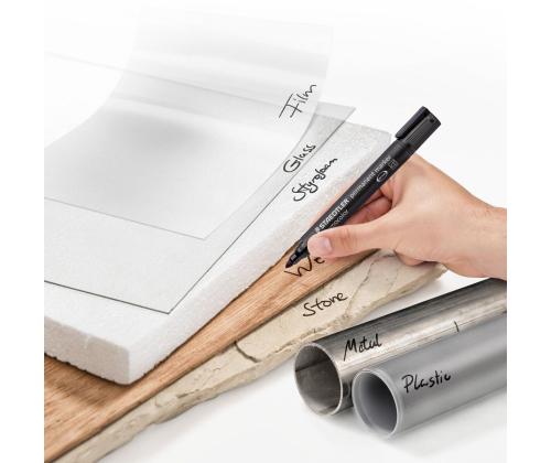 Sarja pysyviä tusseja kartiomaisella kärjellä STAEDTLER Lumocolor 352 8 värin sarja KUIVAA NOPEASTI