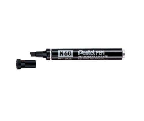 Kestomerkki leikatulla kärjellä PENTEL N60 3.9-5.7mm metallirunko musta