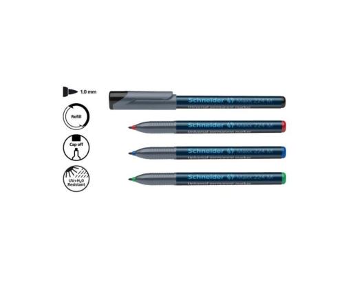 Pysyvä tussi OHP SCHNEIDER Maxx 224 M 1mm punainen