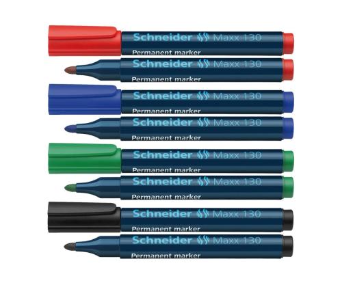 Pysyvä tussi SCHNEIDER 130 kartiomaisella kärjellä 1-3mm musta