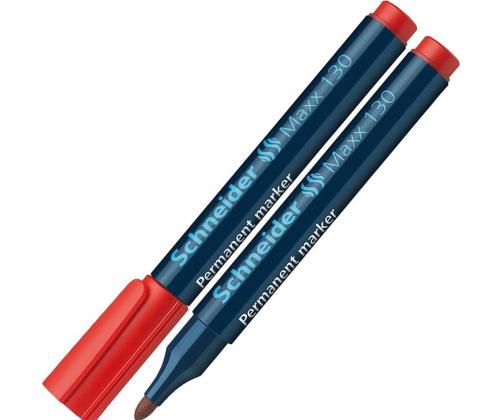 Pysyvä tussi SCHNEIDER 130 kartiomaisella kärjellä 1-3mm punainen