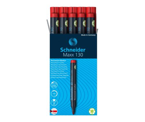 Pysyvä tussi SCHNEIDER 130 kartiomaisella kärjellä 1-3mm punainen