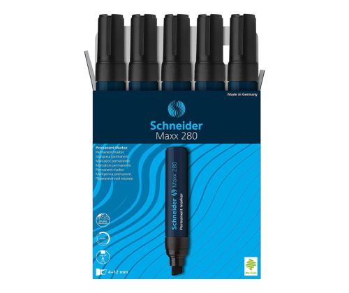 Pysyvä tussi leikatulla kärjellä SCHNEIDER MAXX 280 4-12mm musta