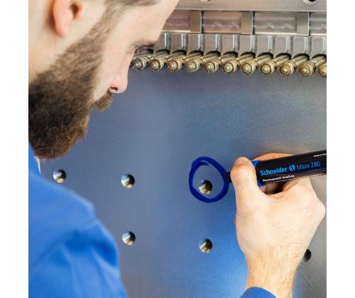 Permanentne marker SCHNEIDER Maxx 280 lõigatud ots 4-12mm sinine