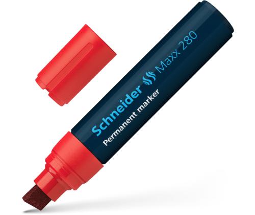 Kestomerkki SCHNEIDER Maxx 280 leikatulla päädyllä 4-12mm punainen