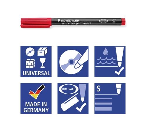 Pysyvä tussi OHP STAEDTLER Lumocolor 313 S 0,4mm 4 värin sarja