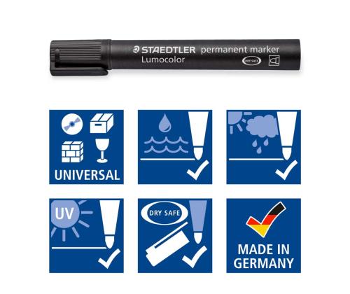 Permanentne marker STAEDTLER Lumocolor 352 koonilise otsaga 2,0mm punane