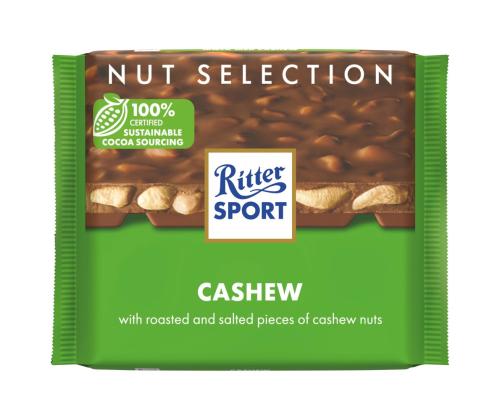 Maitosuklaa RITTER SPORT cashewpähkinöillä 100g