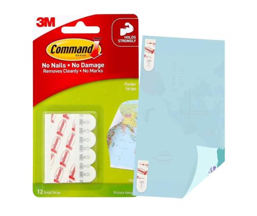 Kuvakiinnityslistat 3M COMMAND 17024 S koko 12 kpl