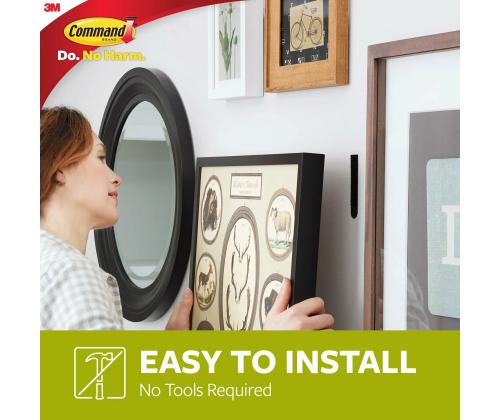 Kuvankiinnitysnauhat 3M COMMAND 17206BLK L koko musta, 7,2kg