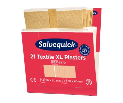 Sarja tekstiililappuja sormenpäille SALVEQUICK XL 90 kpl pakkauksessa