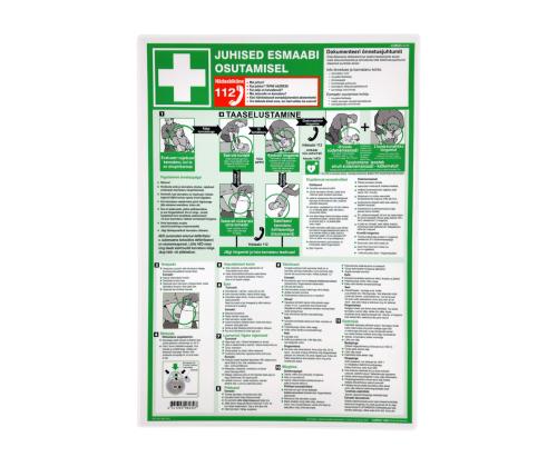 Posteri "Ensiapu" A3 laminoitu (viroksi)