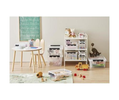 Muovilaatikko kannella SMARTSTORE Classic 3,5L 4 lokeroa, 4 lokeroa, 38 x 14 x 11 cm