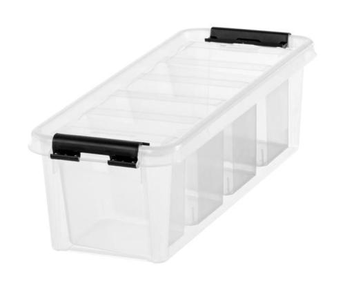 Muovilaatikko kannella SMARTSTORE Classic 3,5L 4 lokeroa, 4 lokeroa, 38 x 14 x 11 cm