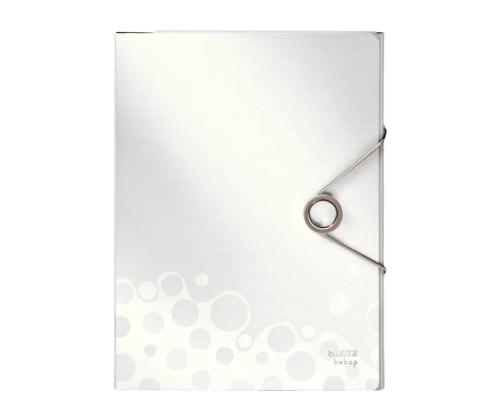 Muovinen kansi A4 kumilla LEITZ Bebop valkoinen