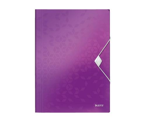 Muovinen kansi A4 kumilla LEITZ WOW violetti