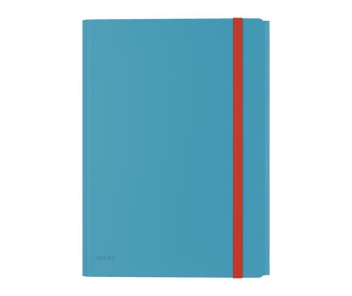 Muovinen kansi A4 kumilla lisätaskulla LEITZ Kodikas sininen