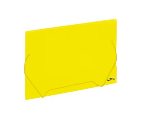 Muovinen kansi kumilla GRAND A4 läpinäkyvä keltainen
