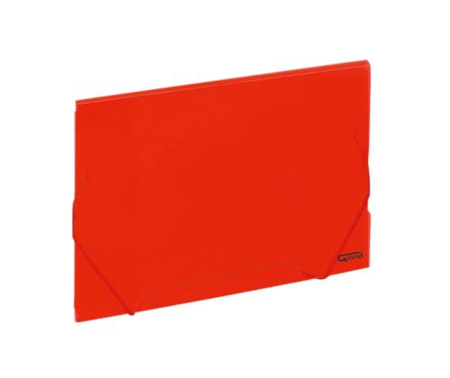 Muovinen kansio kumilla GRAND A4 läpinäkyvä punainen