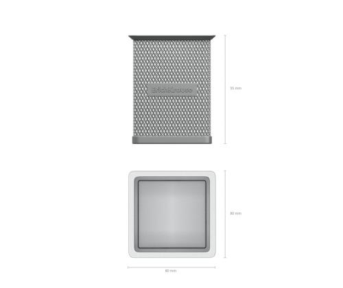 Kynäteline metallinen hopea 8x8x9,5 Erich Krause