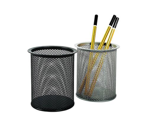 Kynäteline pyöreä metalli hopea Forpus