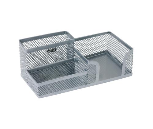 Lyijykynä kuppi/pöytäsetti metalli hopea GRAND