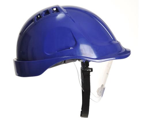 Turvakypärä visiirillä PORTWEST PW55 56-63cm sininen