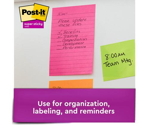 Viestilaput 102x152mm Super Sticky värilliset 3x45