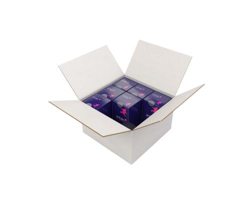 Postilaatikot/aaltopahvilaatikko pakettiautomaatteihin 440x315x210/150, Fefco 0201, 15CW, valkoinen/ruskea