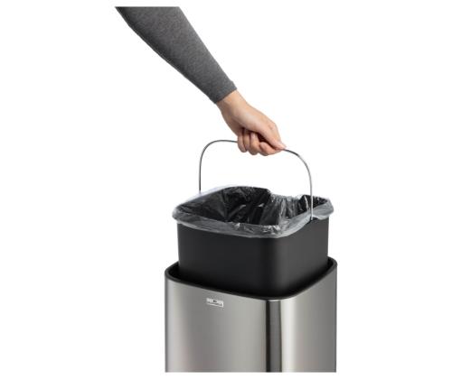 Roskakori 21L kannellinen DURABLE No-Touch harmaa