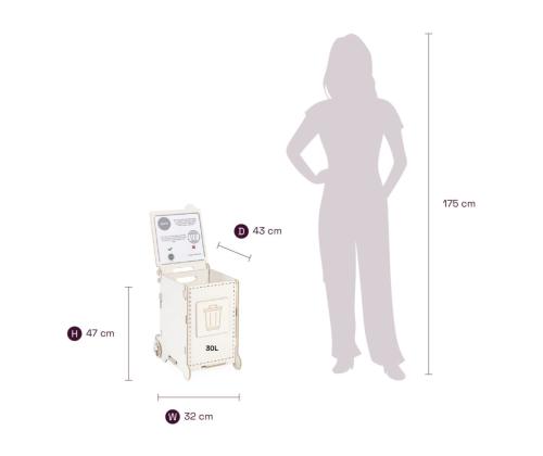 Jäteastia 30L lajitteluasema SORTAIDER Moduulit W30